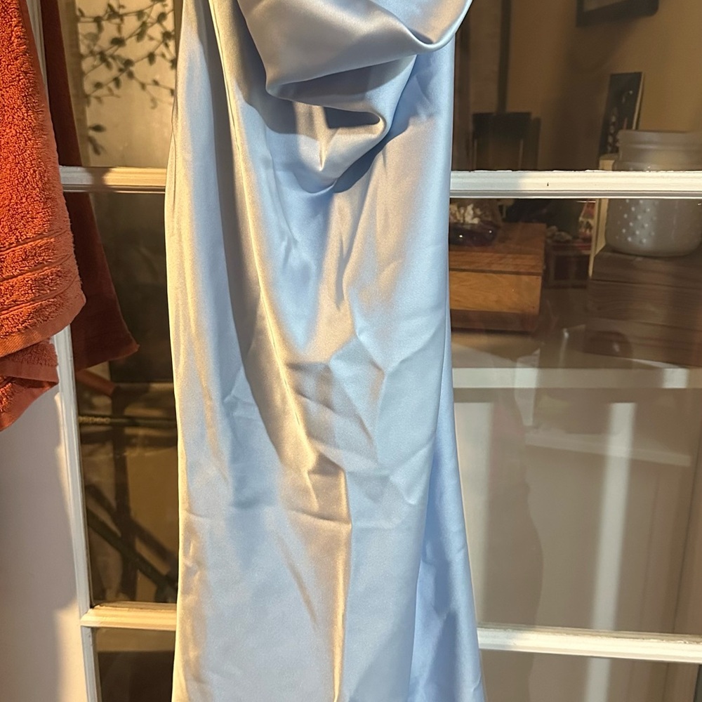 Zara Light Blue Backless Dress - Picture 2 of 2
